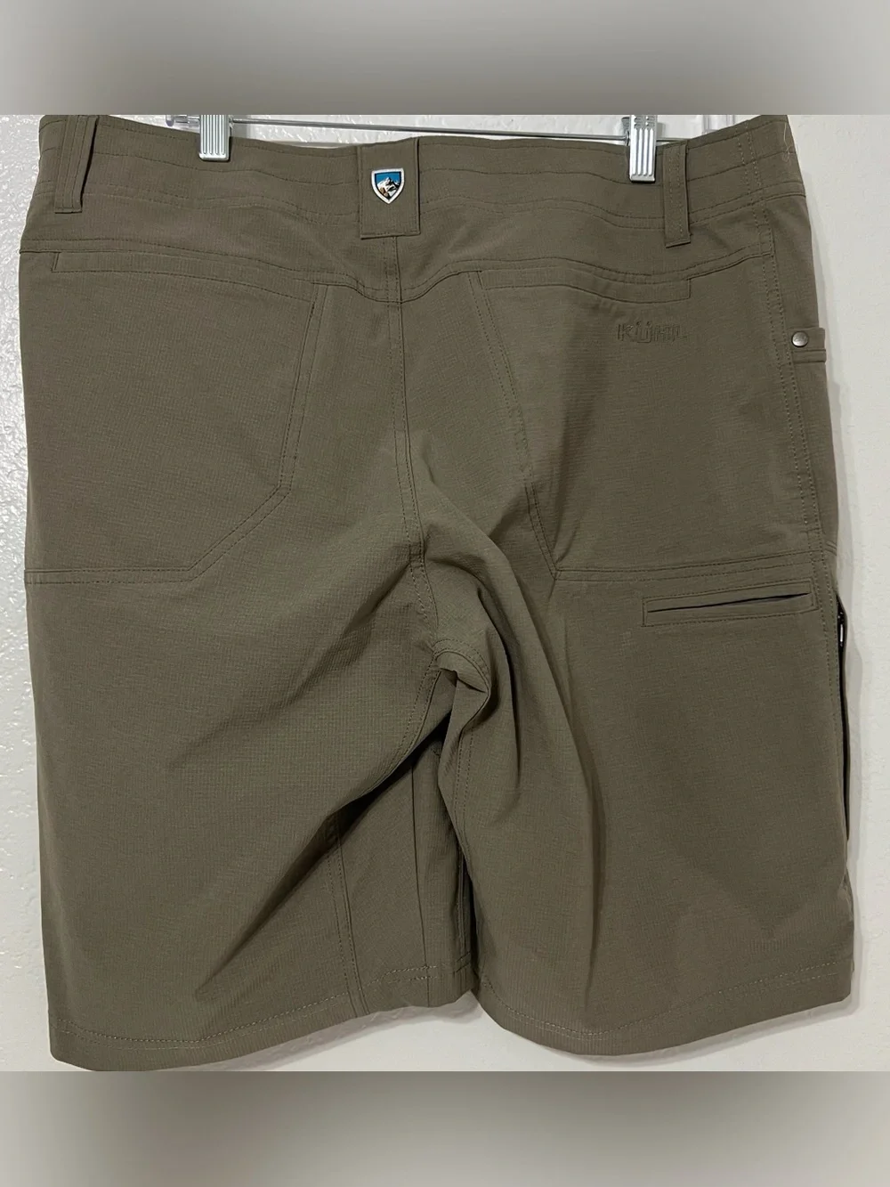 KÜHL Men’s Hiking Trail Shorts Khaki Performance Outdoor Utility Cargo Stretch